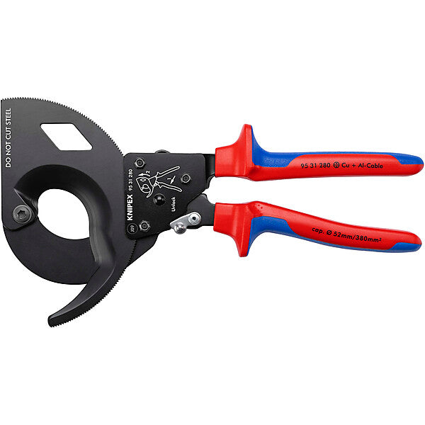 KNIPEX Kabelschneider Ratschenprinz. 280mm 95 31 280